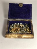SMALL CHEST FILLED w NICE JEWELRY, SEE ALL PHOTOS