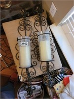 2 DECORATIVE WALL CANDLE HOLDERS LR