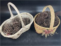 2 Home Decor Acorn Baskets