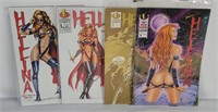 4 Hellina Comics - Gold #1, Signed Pin-up
