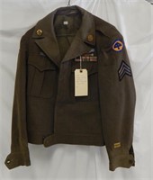 WWII IKE Enlisted 7th Army 44th Division Coat
