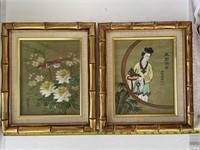 Pair Chinese vintage paintings 12B