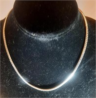 STERLING SNAKE BELLY NECKLACE 16"