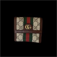 Gucci Ophidia GG French Flap Supreme Beige Wallet