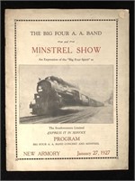 Big 4 AA Band & Minstrel Show Program, 1927, Train