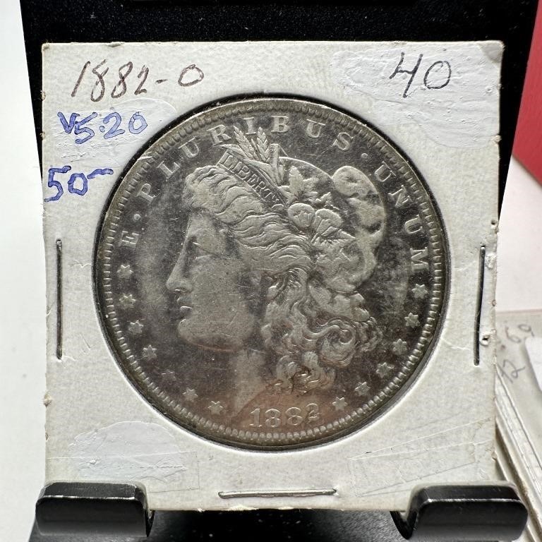 1882-O MORGAN SILVER DOLLAR