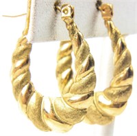 Jewelry 10kt Yellow Gold Hoop Earrings