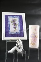 Embroidered & Quilt Floral Decor, Vase & Figurine