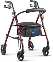 Medline Rollator with Seat  6-inch Wheels