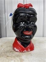 Black Americana Cookie Jar - some paint missing