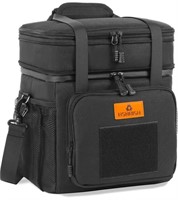 HSHRISH EXPANDABLE LUNCH BAG BLACK 11L+4L