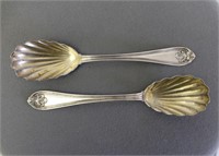 Two Coin Silver Berry Spoons