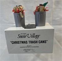 Dept 56 Snow Village accessories Trash Cans with