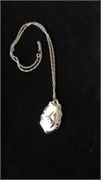 24” sterling silver chain with German pendant