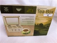 NEW IN BOX SIX COMPARTMENT TEA BOX