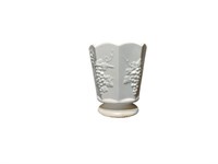 Artisan Porcelain White Vase with Grape Design - C