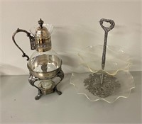 Early 20th Century Silver Plate Decanter & Server