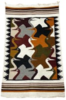 Vintage Wool Ecuadorian Bird Tapestry Rug