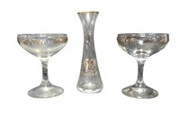 50th Golden Anniversary Elegant Glassware Set with