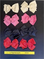 New - Set of 8 Clip in Hair Bows
