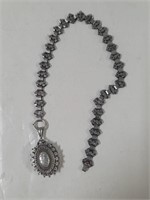 Sterling silver hall marked chain and locket