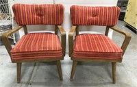 Pair of mid century modern arm chairs