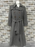 Ladies Gray Wool Full Length Coat, no size