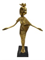 1979 Austin Prod Egyptian Goddess Brass Sculpture