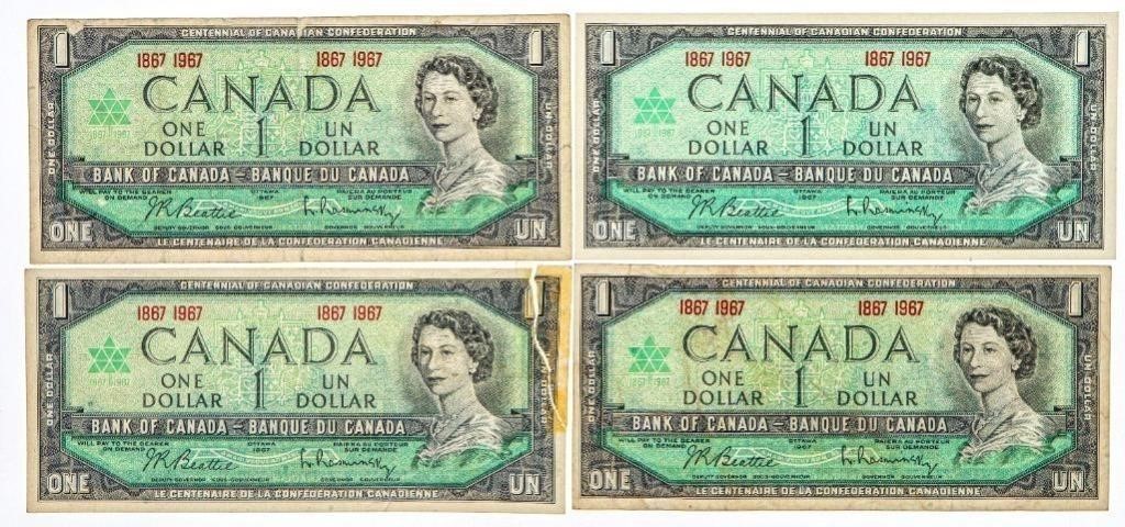 Lot 4 Canada 1967 One Dollar  - 1867-1967 Date