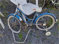 Vintage Kids Kent Bike With 1 Training Wheel