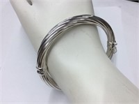 Vintage Chunky 925 Silver Twist Design Bangle