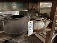 (2) cast iron tea kettles