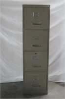 4 drawer metal filing cabinet 15 X 18 X 52"H