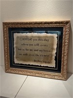 Inspirational Religious Sign in Gilt Gold Frame