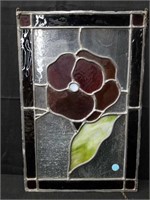 Floral leaded glass panel