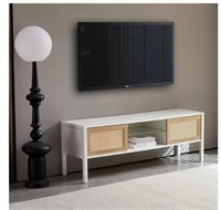 55 inch Rattan TV Stand with Variable Volor Light