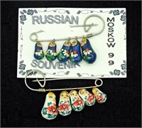 2 Russian Doll Pins