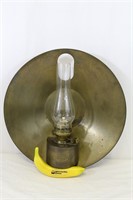 Vtg. John Scott "Radiant" Brass Sconce Oil Lamp