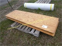 (2) 8' WOODEN FOLDING TABLES