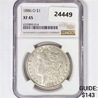 1886-O Morgan Silver Dollar NGC XF45