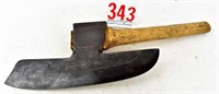 Early hand forged axe,  initials  F.B.