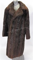 Gents Brown Fur Full-Length Coat