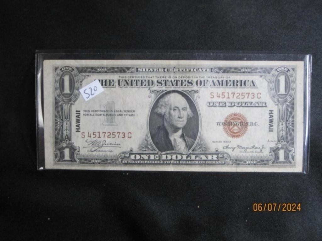 US $1 Bill Hawaii