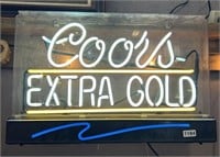 "COORS EXTRA GOLD" NEON LIGHT