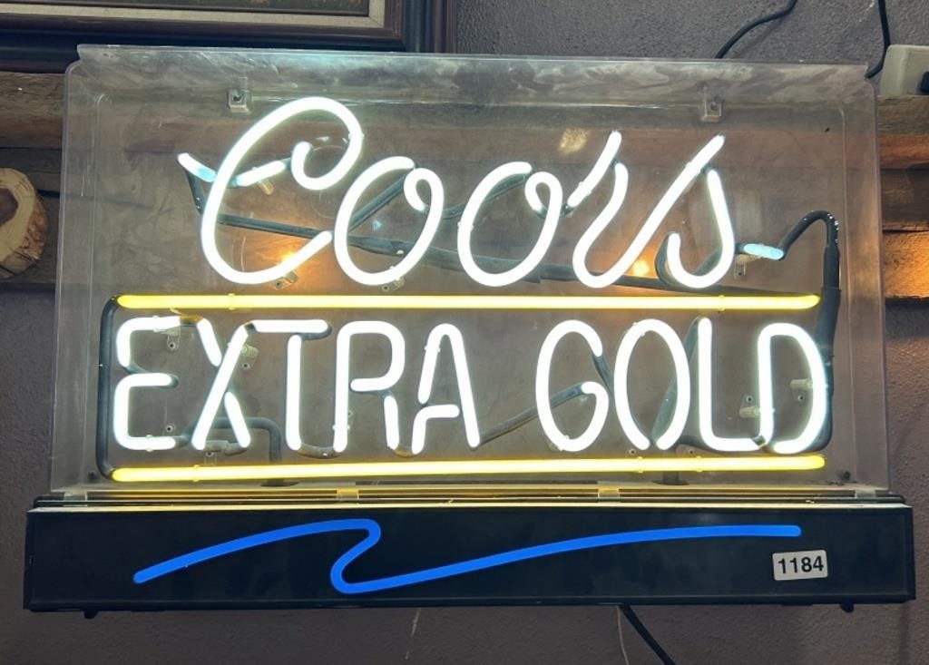 "COORS EXTRA GOLD" NEON LIGHT