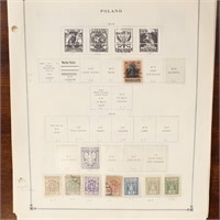 Poland Stamps on Album Pages 1918-1959