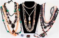 Jewelry Beaded Stone & Pearl Necklaces