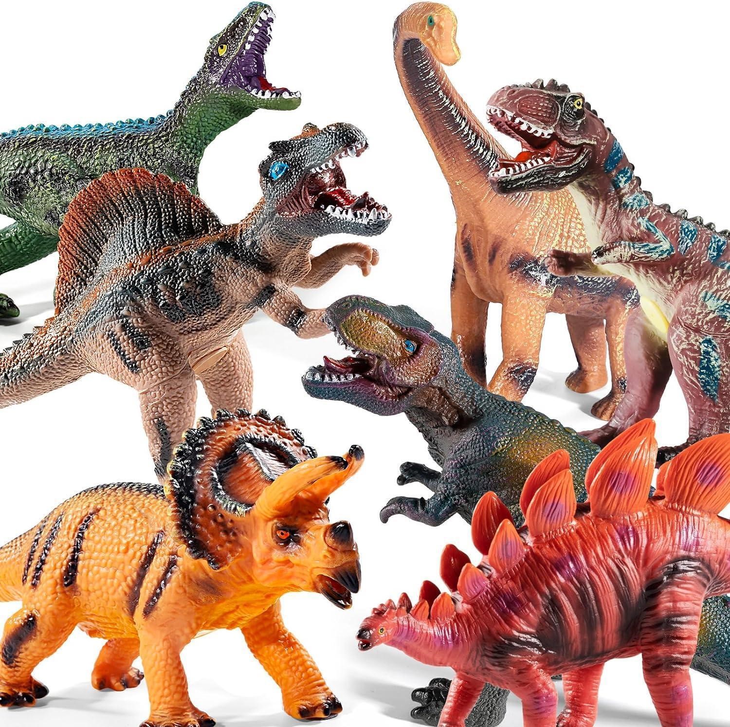 7pc Jumbo Dino Toys for Kids 3-5