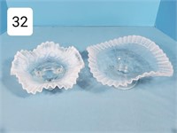Lot of (4) Opalescent Candy Dishes