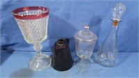 Lidded Glass 50th Anniv Jar, Vases & Ceramic